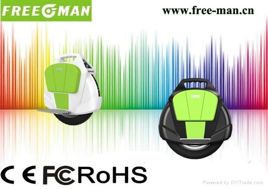 2014 hot selling 20-25 km range colorful electric unicycle with safety gears 3