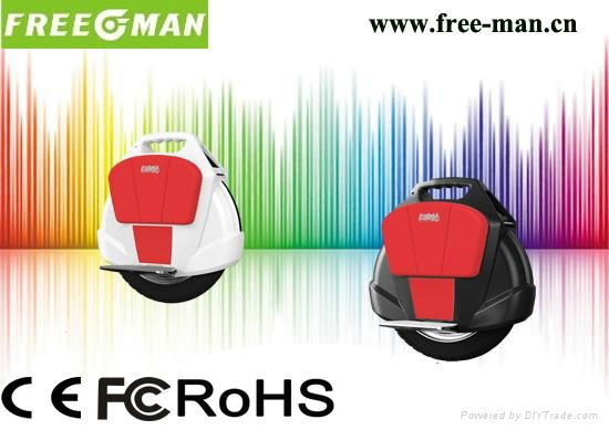 2014 hot selling 20-25 km range colorful electric unicycle with safety gears 4