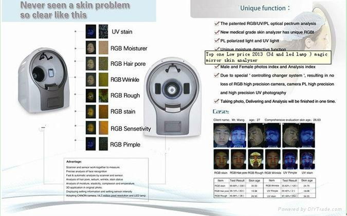 Skin scanner magic mirror visia skin analyzer 2