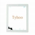Glass Touch Screen Digitizer + Home Button Assembly for iPad 2 White