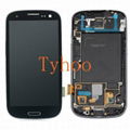Touch Digitizer LCD Display Assembly+Frame for Samsung Galaxy S3 I747 T999 Black