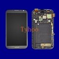 Touch Digitizer LCD Display  Assembly with Frame For Samsung Galaxy Note 2 N7100