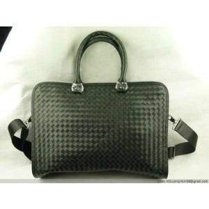 Intrecciato Calf-Skin Leather Briefcase