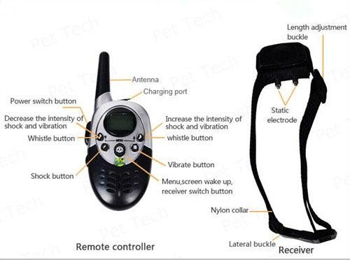 1000M Remote Control Vibration and Electric Shock Training Collar (P-613) 4