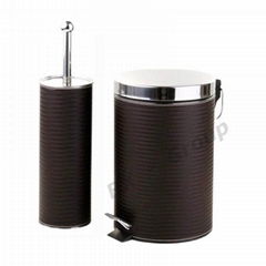 step bin and toilet brush set