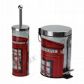 step bin and toilet brush set