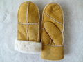 Hot sale double face leather mitten  1