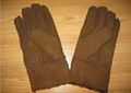 Classic style and  patched real lamb fur gloves   2