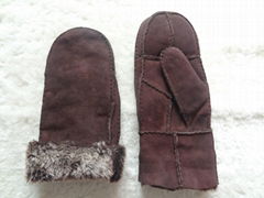 Double face leather gloves and patch gloves