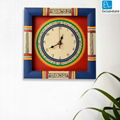 Warli Handpainted Clock 10*10 Inch Red 1