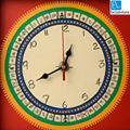 Warli Handpainted Clock 10*10 Inch Red 4