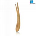 Curved Wooden Fork Set Of 6 In Natural