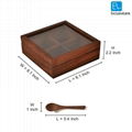 Spice Box With Container In Sheesham Wood With Spoon 1