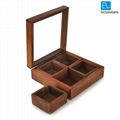 Spice Box With Container In Sheesham Wood With Spoon 2