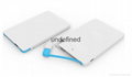 Credit card mobile battery power bank with 2500mah 2