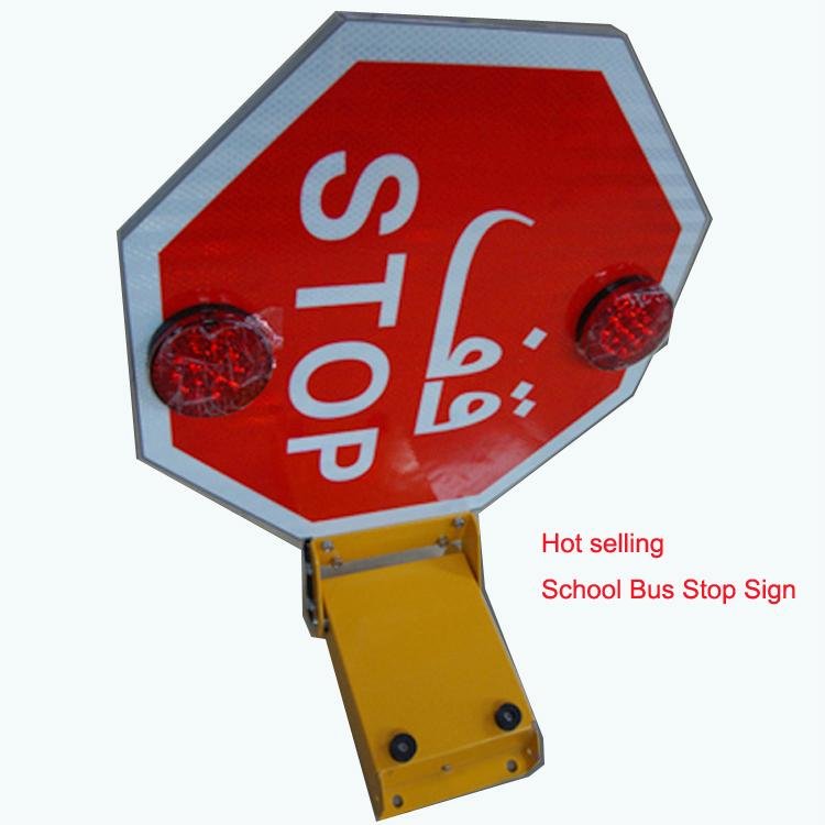 Arab high reflective sheet flashing auto-turning led stop signs 1