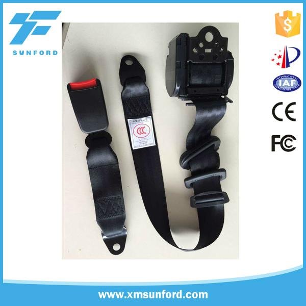 3 point safety belt for vehicle