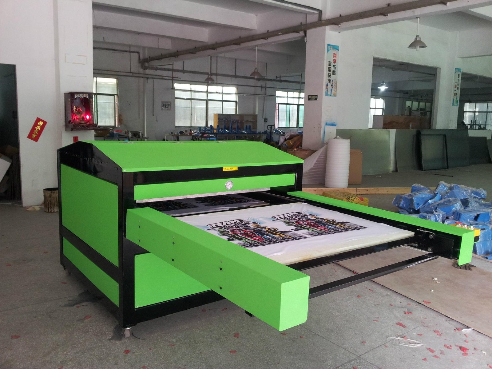 pneumatic large format sublimation heat press machine 110x160cm 4