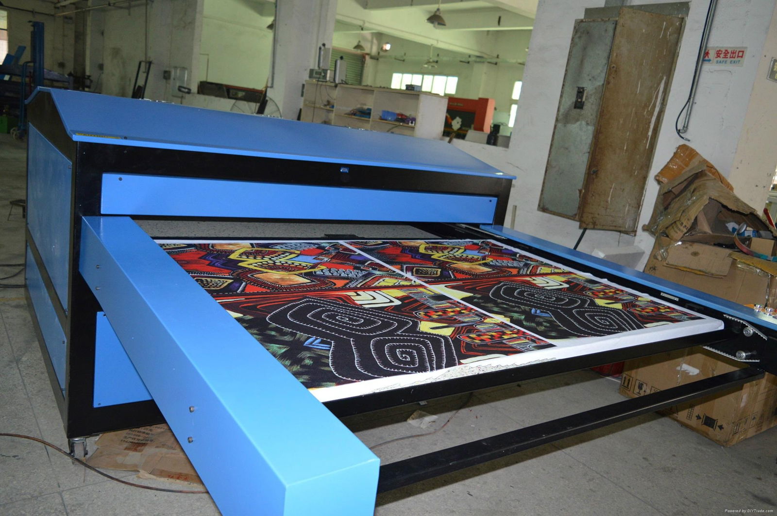 pneumatic large format sublimation heat press machine 110x170cm 4