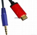 HDMI to vga+Audio 3.5mm cable VGA male and audio 3.5mm male cable           2