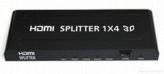 1X4 HDMI Splitter V1.3 V1.4HDMI 3D Splitter 1080P 4k*2k 4 Port HDMI Splitter