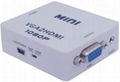 Mini VGA to HDMI Converter with Audio Scale Up 1080p