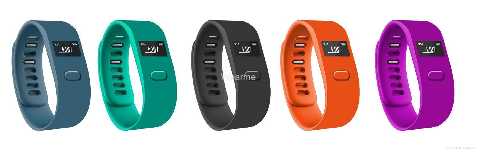 Colorful smart bluetooth bracelet watch wearable fitness technology