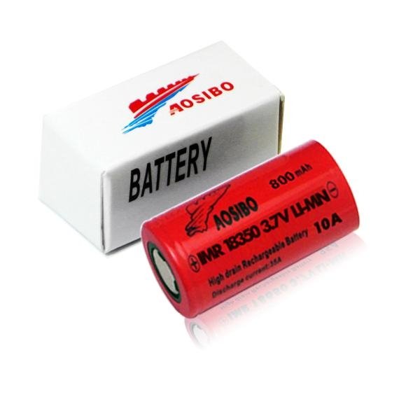 Aosibo IMR18350 800mAh High Drain 10amp Lithium Rechargeable Battery