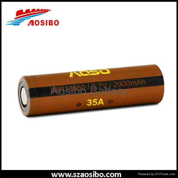 aosibo 18650 2900mah 35a high drain battery for smoktech