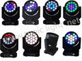 19pcs 12W RGBW 4 in1 Hawk eyes LED stage moving Head light .51 static effects 2