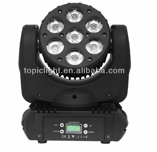 7pcs 12W 4in1 120W RGBW led moving head stage light 4