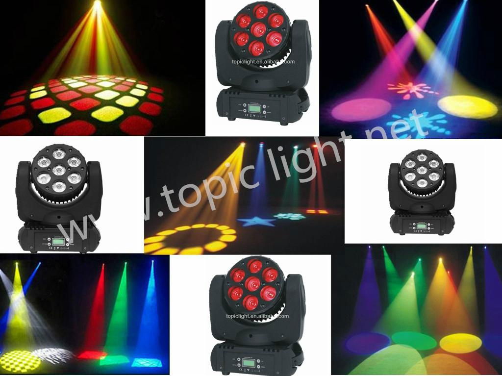 7pcs 12W 4in1 120W RGBW led moving head stage light