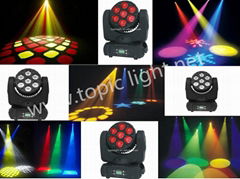 7pcs 12W 4in1 120W RGBW led moving head