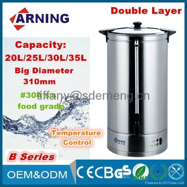 Hot Sale Large Diameter Double Layers Electric Kettle Commercial Water Boiler