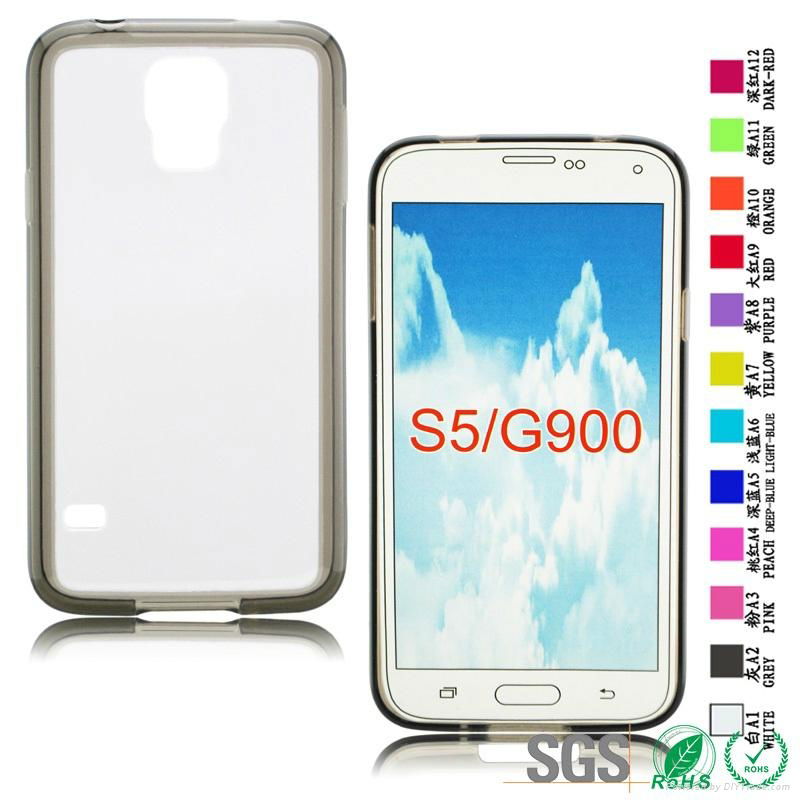 Samsung Galaxy S5 G900 PC phone case TPU Frame back case cover