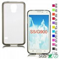 Samsung Galaxy S5 G900 PC phone case TPU Frame back case cover 1