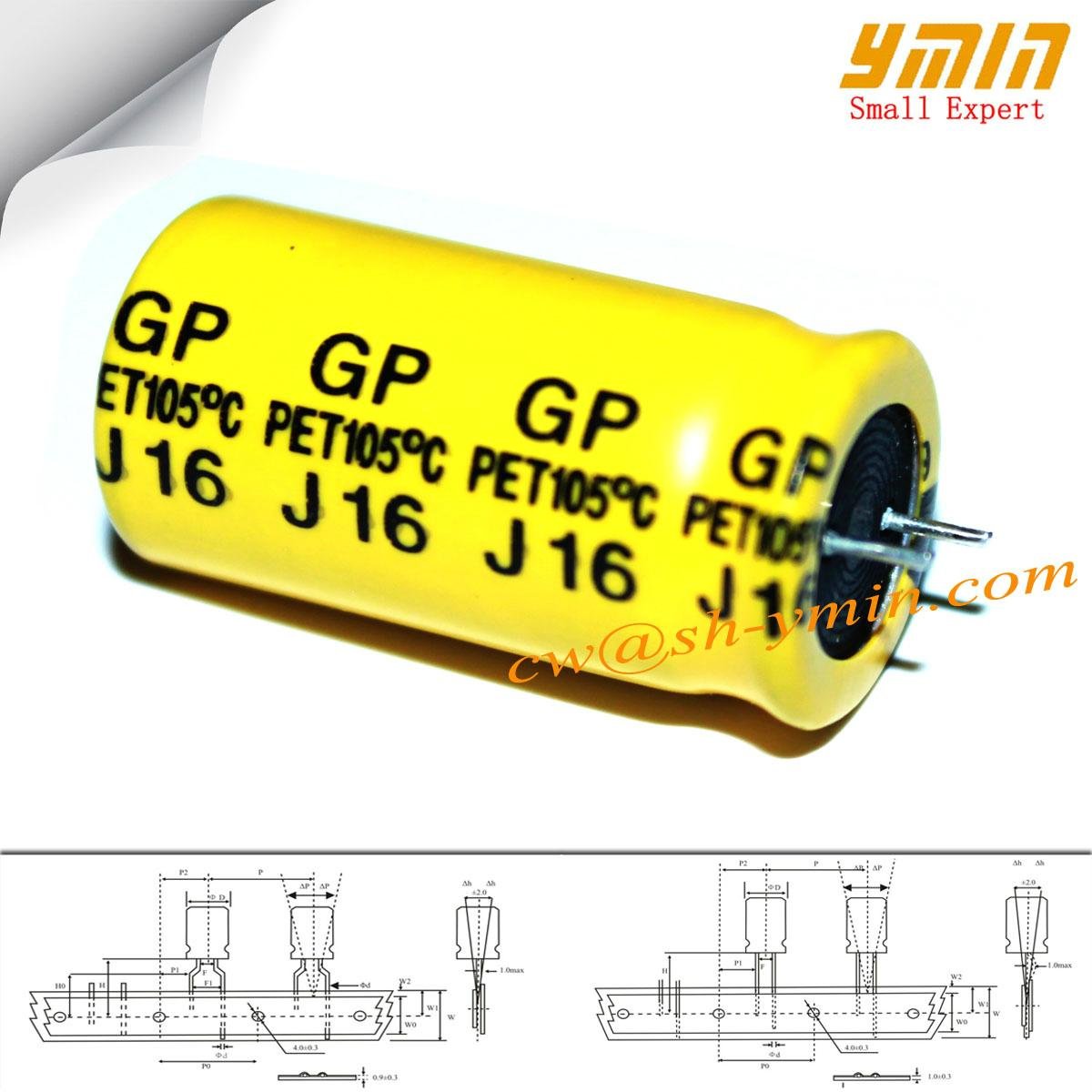 68uF 200V Capacitors Radial  Electrolytic Capacitor for USB Power Charger RoHS 4