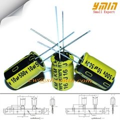 500V 10uF Capacitor LKM 105C 7000 ~ 10000 Hrs Radial Electrolytic Capacitor RoHS