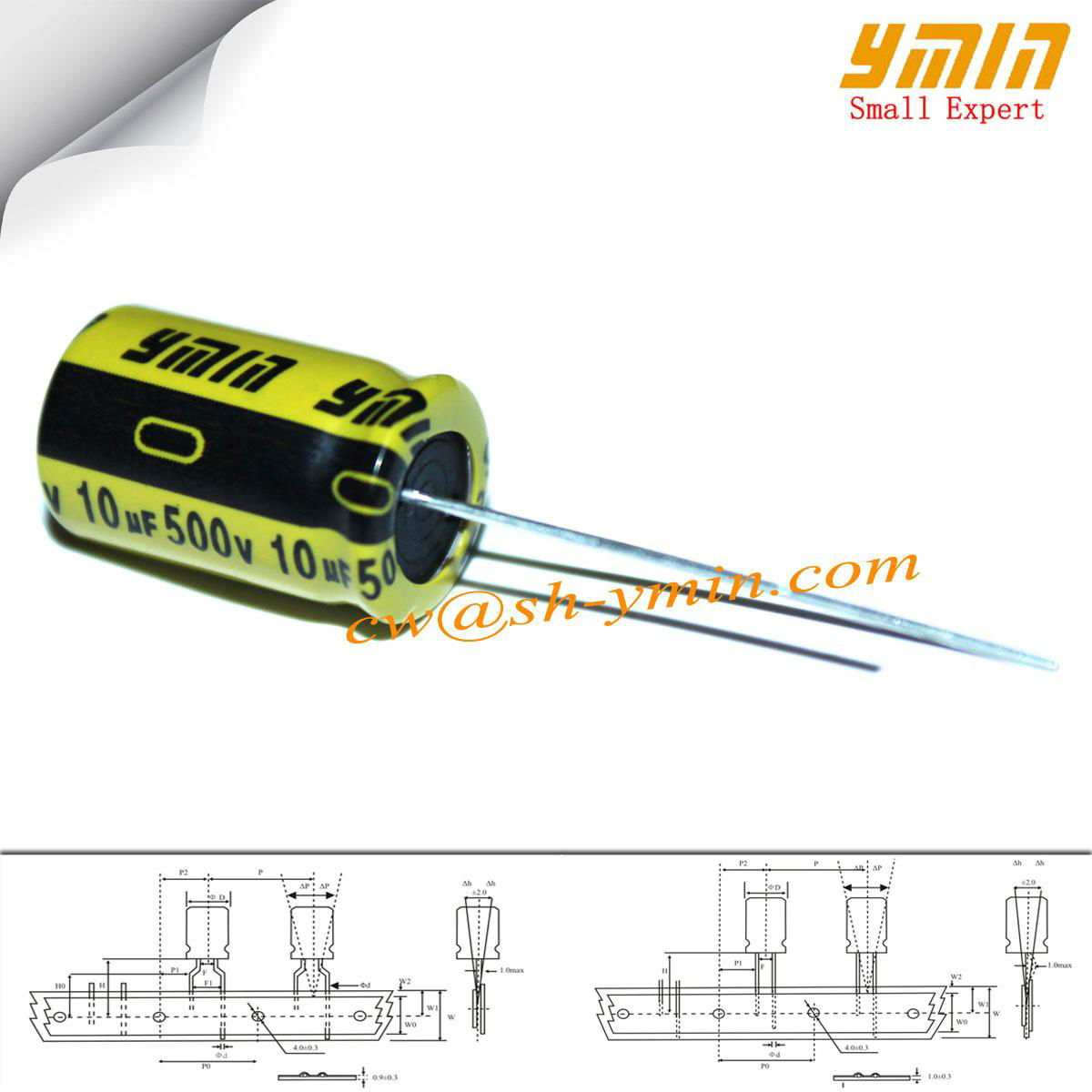 500V 10uF Capacitor LKM 105C 7000 ~ 10000 Hrs Radial Electrolytic Capacitor RoHS 4