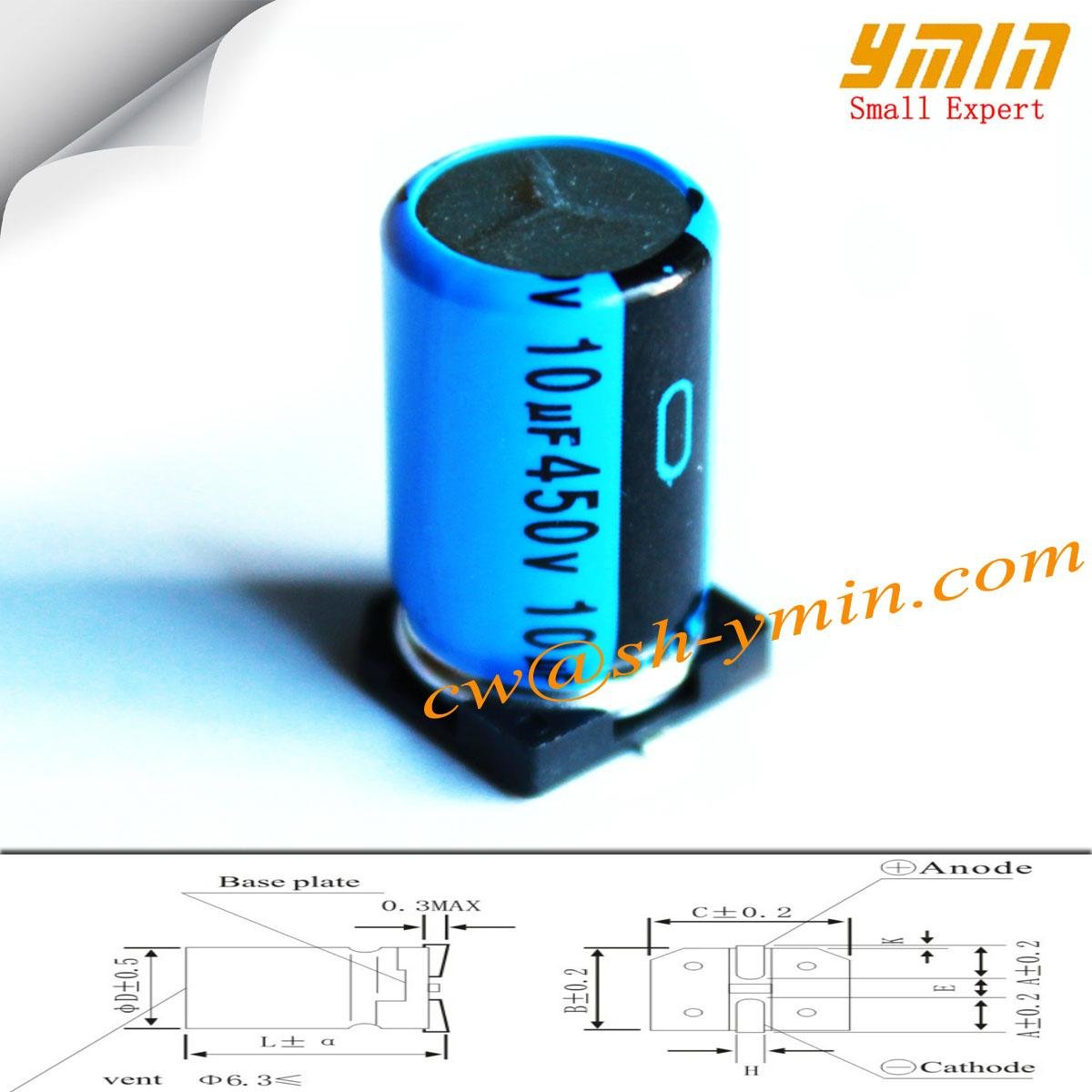 450V 10uF SMD Capacitors VKL 105C 2000 ~ 5000 Hours SMD Electrolytic Capacitor