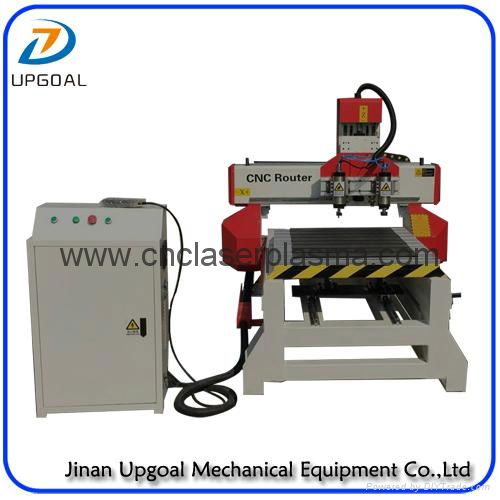 500*1000mm Flat Cylinder CNC Carving Machine with 2 Spindles 2 Rotary Axis 3