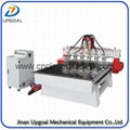 6 Spindle Heads Wood Relief CNC Router with 1300*1800mm Working Area Servo Motor