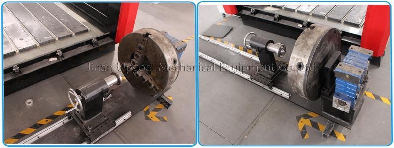4th axis rotary axis diameter 400mm, working length 1200mm, reduction gear transmission