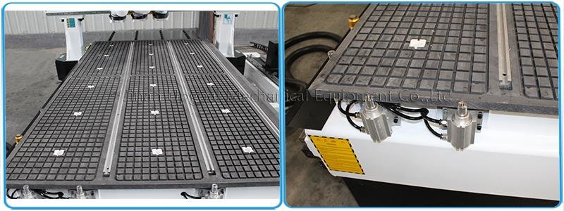 Vacuum adsorption with aluminum alloy T slot working table & pilot pin