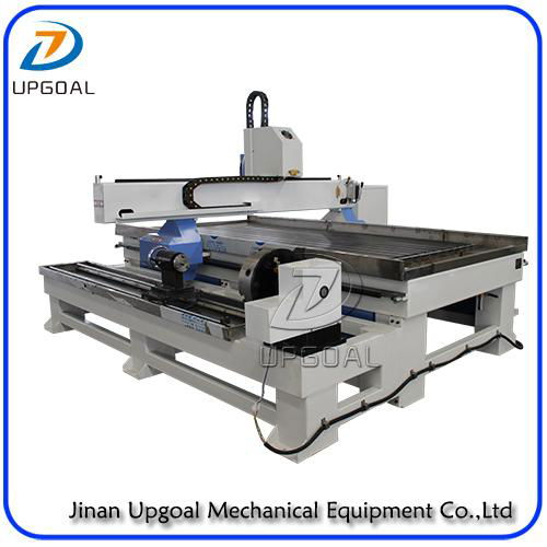 3D 4 Axis Wood Metal CNC Router with Independent Diameter 300mm Rotary  3