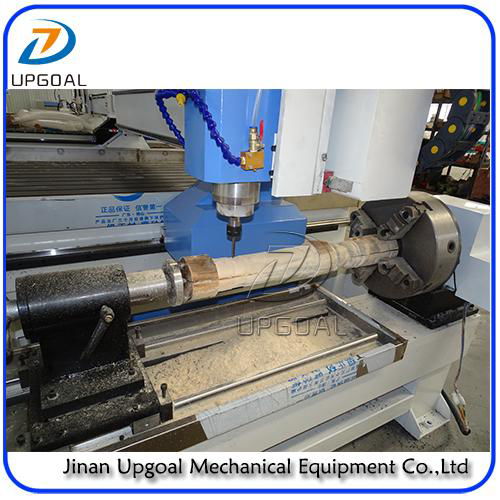 3D 4 Axis Wood Metal CNC Router with Independent Diameter 300mm Rotary  5