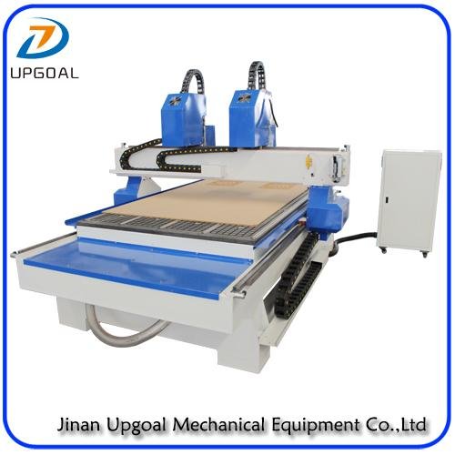 2 Heads  CNC Woodworking Furniture Engraving Cutting Machine with Vacuum Table 2