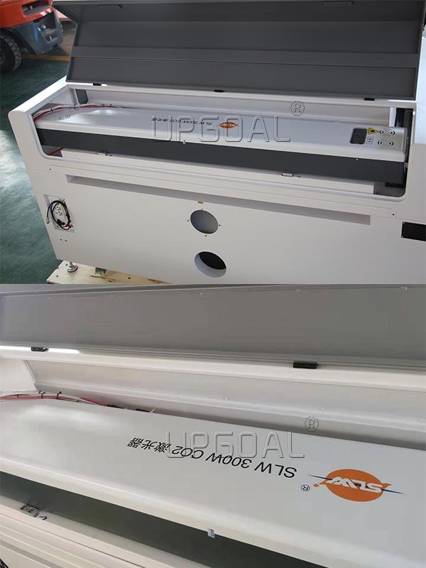 With famous SLW 300W folding Co2 laser tube, can for 2mm thickness stainless steel/carbon steel cutting, also can for 30mm acrylic and 20mm thickness wood cutting.