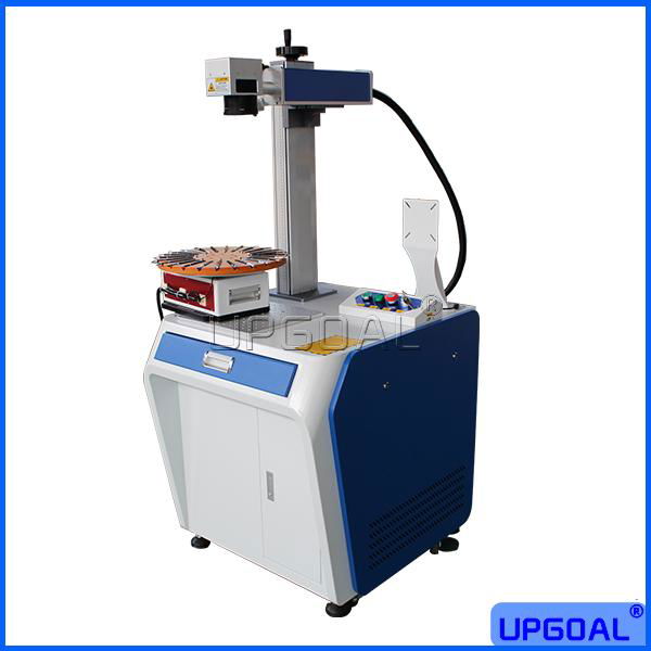 Metal Pen Fiber Laser Marking Machine with Disc Rotary Table 4