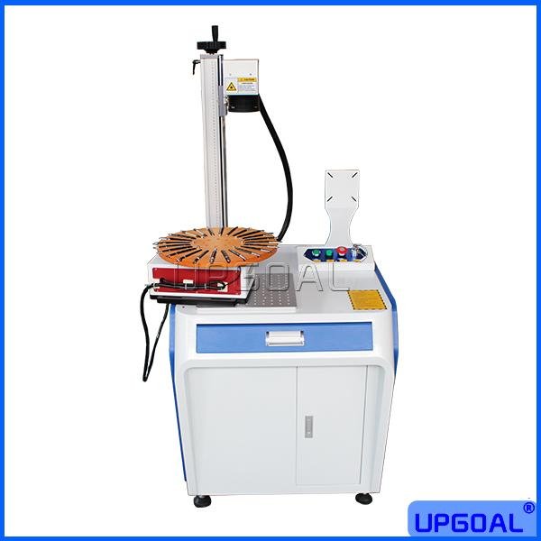 Metal Pen Fiber Laser Marking Machine with Disc Rotary Table 5